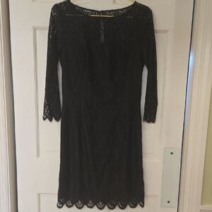Lilly Pulitzer Black Lace Long Sleeve Dress